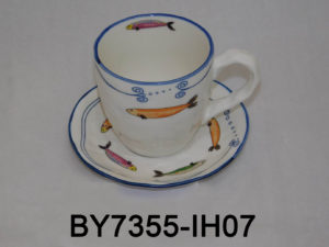 Ceramic cup+dish set